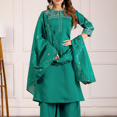 Anarkali Kurti Palazzo Dupatta Set