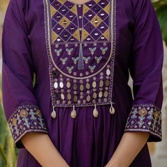 Anarkali Kurti Pant Dupatta Set