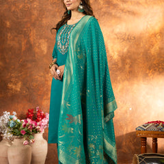 Elegant Straight Kurti Pant Dupatta Set