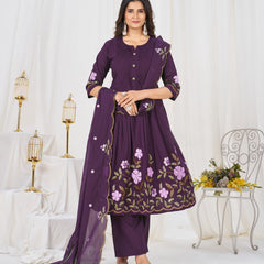 Anarkali Kurti Pant Dupatta Set