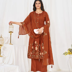 Anarkali Kurti Pant Dupatta Set