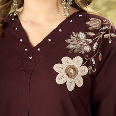 Embroidered Rayon Co-ord Set