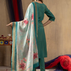 Elegant Straight Kurti Pant Dupatta Set
