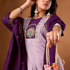 Anarkali Kurti  Palazzo Dupatta Set