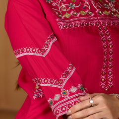Anarkali Kurti Palazzo Dupatta Set