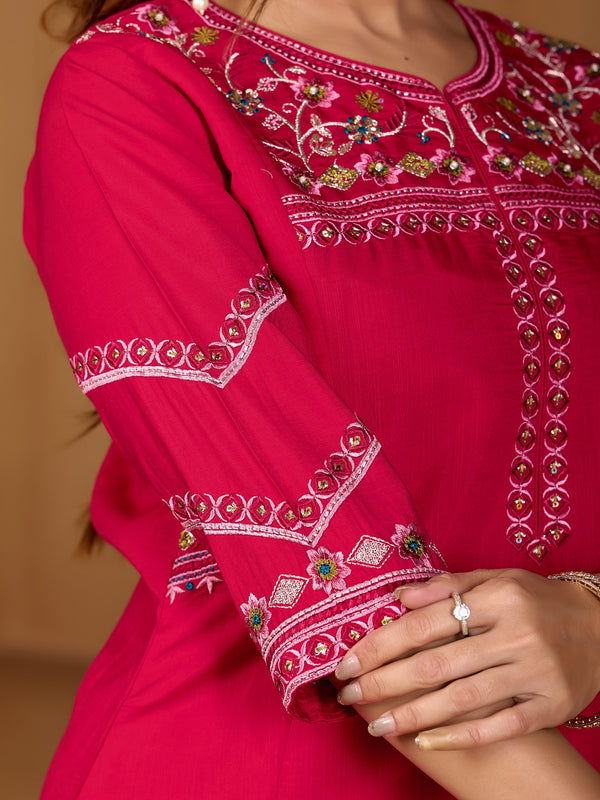 Anarkali Kurti Palazzo Dupatta Set