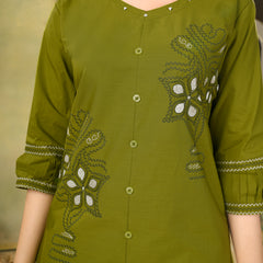 Embroidered Cotton Co-ord Set