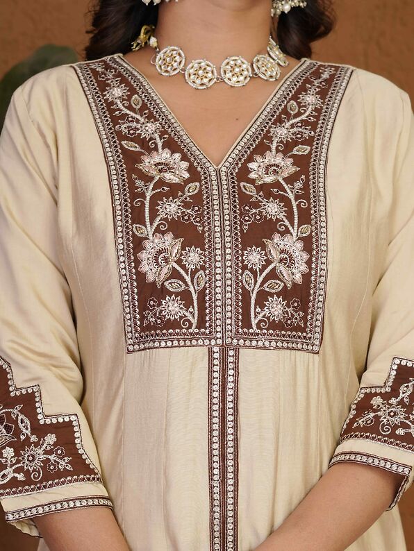 Anarkali Kurti Palazzo Dupatta Set