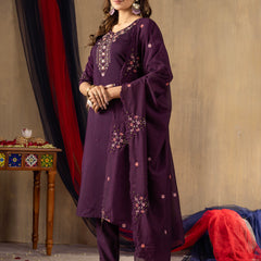 Elegant Straight Kurti Pant Dupatta Set