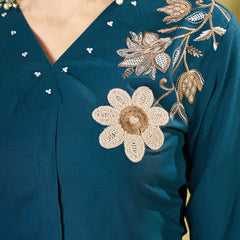 Embroidered Rayon Co-ord Set