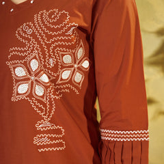 Embroidered Cotton Co-ord Set
