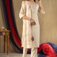 Elegant Straight Kurti Pant Dupatta Set