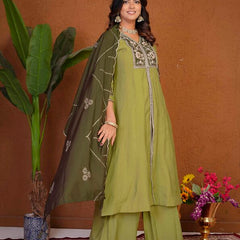 Anarkali Kurti Palazzo Dupatta Set