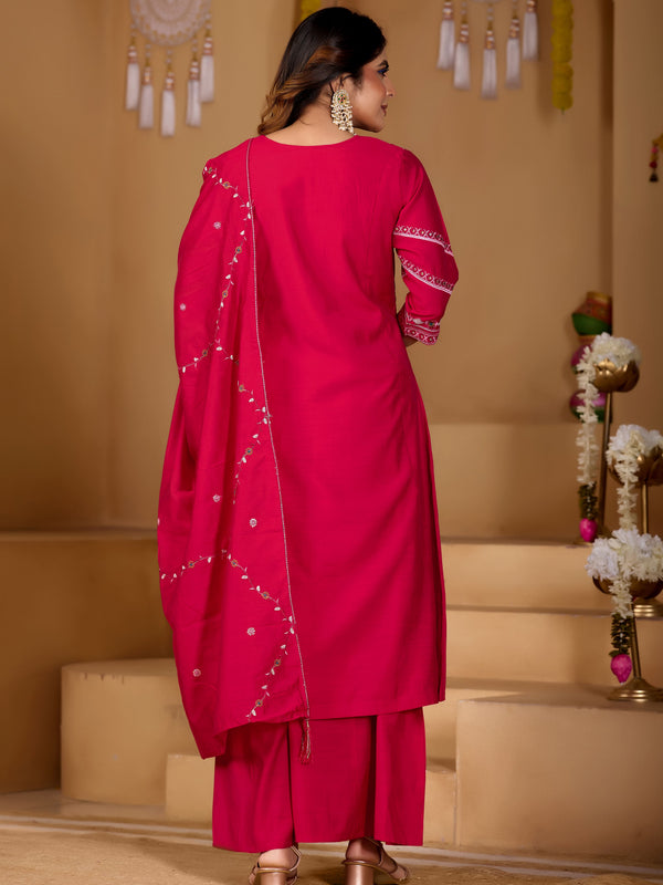 Anarkali Kurti Palazzo Dupatta Set