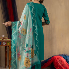Elegant Straight Kurti Pant Dupatta Set