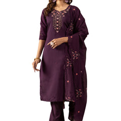 Elegant Straight Kurti Pant Dupatta Set