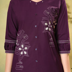 Embroidered Cotton Co-ord Set