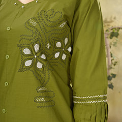 Embroidered Cotton Co-ord Set