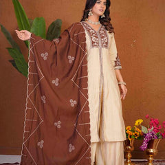 Anarkali Kurti Palazzo Dupatta Set