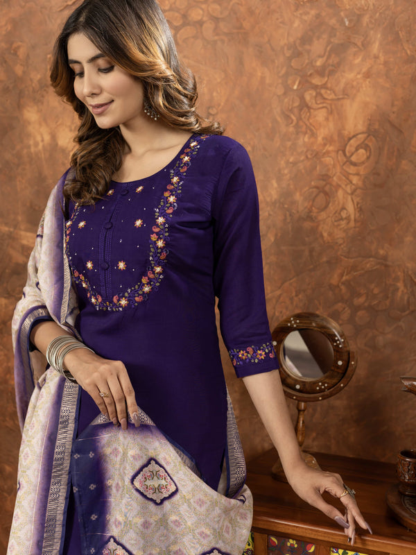 Elegant Straight Kurti Pant Dupatta Set