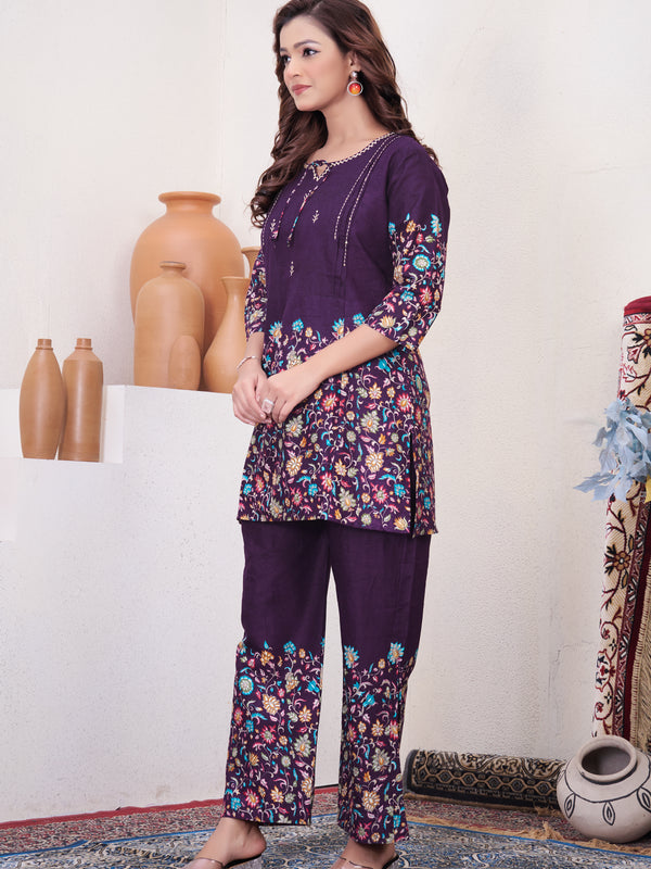 Printed Cotton Co-ord Set