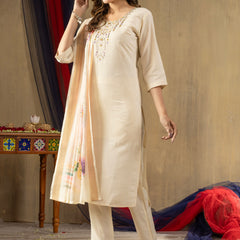 Elegant Straight Kurti Pant Dupatta Set