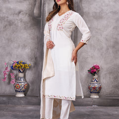 Elegant Straight Kurti Pant Dupatta Set