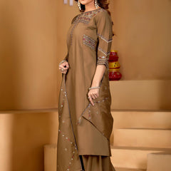 Anarkali Kurti Palazzo Dupatta Set