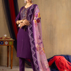 Elegant Straight Kurti Pant Dupatta Set