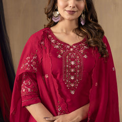 Elegant Straight Kurti Pant Dupatta Set