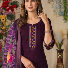 Elegant Straight Kurti Pant Dupatta Set