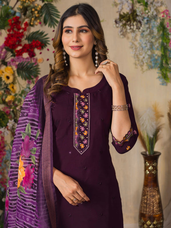 Elegant Straight Kurti Pant Dupatta Set