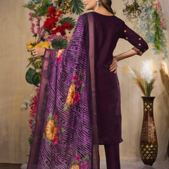 Elegant Straight Kurti Pant Dupatta Set