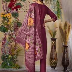 Elegant Straight Kurti Pant Dupatta Set