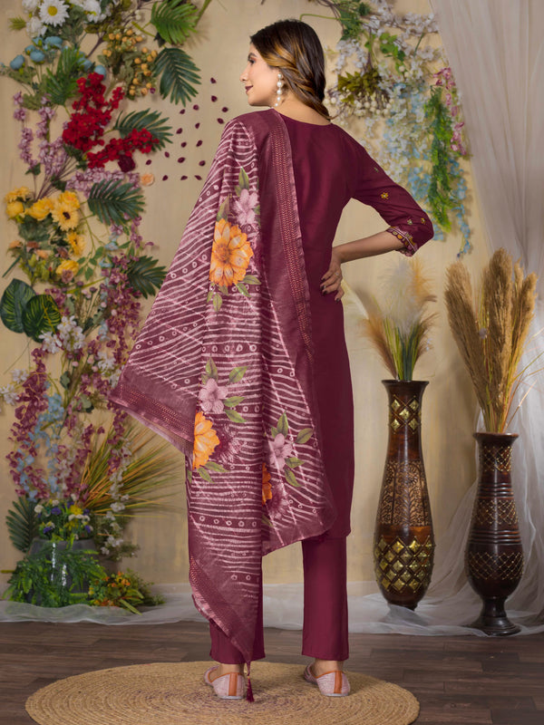 Elegant Straight Kurti Pant Dupatta Set