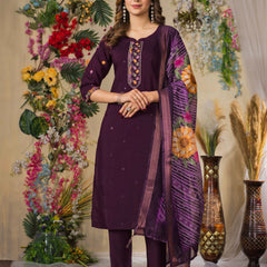 Elegant Straight Kurti Pant Dupatta Set