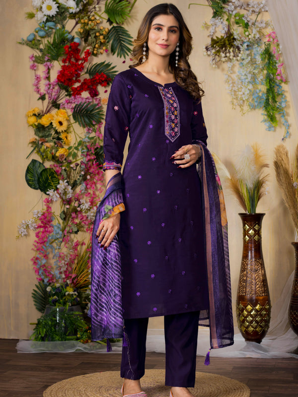 Elegant Straight Kurti Pant Dupatta Set