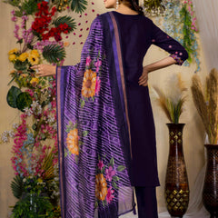 Elegant Straight Kurti Pant Dupatta Set