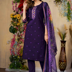 Elegant Straight Kurti Pant Dupatta Set