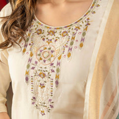 Elegant Straight Kurti Pant Dupatta Set