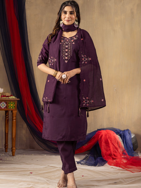 Elegant Straight Kurti Pant Dupatta Set