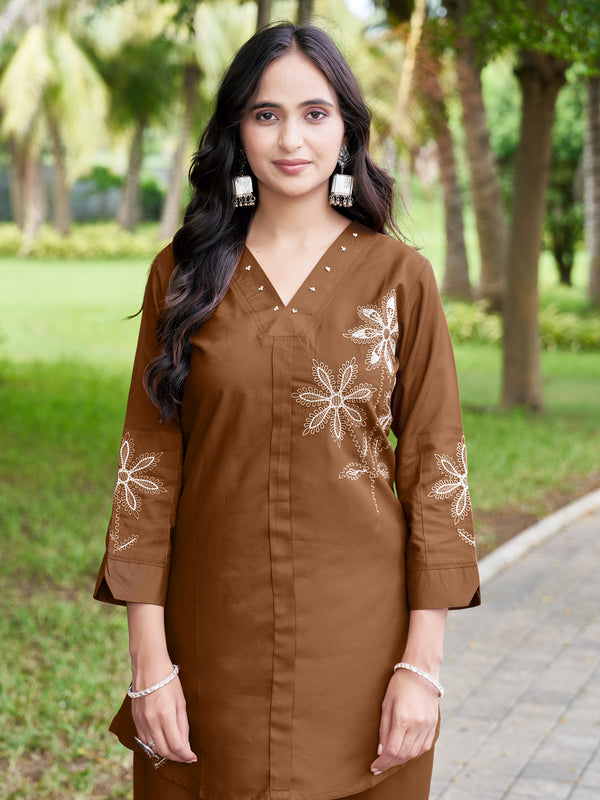 Embroidered Rayon Co-ord Set