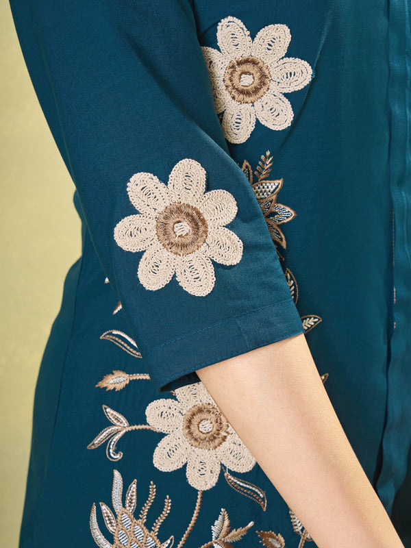 Embroidered Rayon Co-ord Set