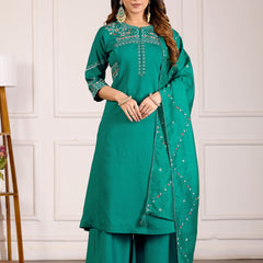 Anarkali Kurti Palazzo Dupatta Set