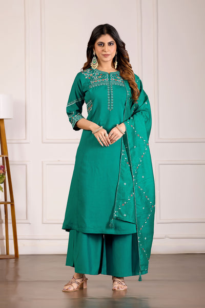 Anarkali Kurti Palazzo Dupatta Set