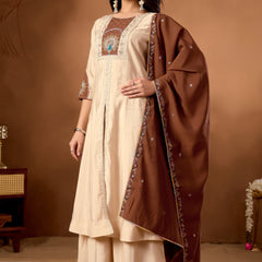 Anarkali Kurti  Palazzo Dupatta Set