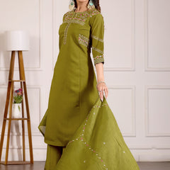 Anarkali Kurti Palazzo Dupatta Set