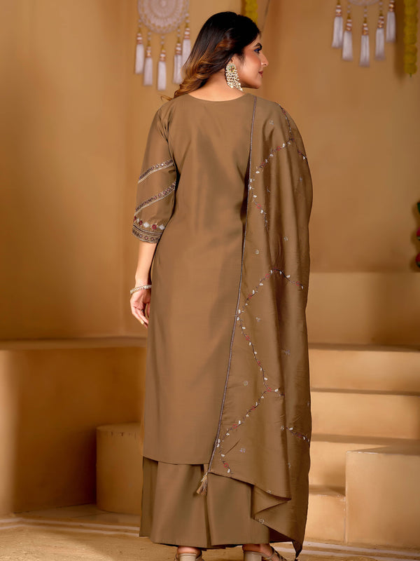 Anarkali Kurti Palazzo Dupatta Set