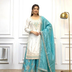 Pure Roman Silk Palazzo Suit Set