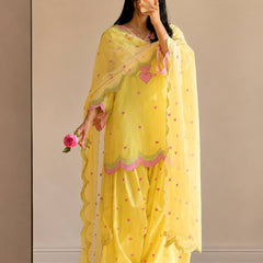 Party Wear Look top with farshi salwar